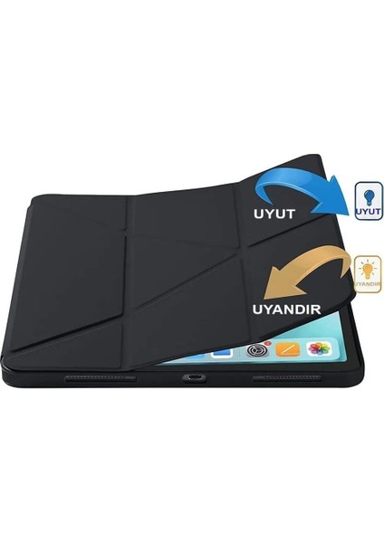 iPad Pro 11 Inç 2024 M4 Uyumlu Akıllı Kılıf – Kalem Şarj Bölmeli, Standlı, Arkası Silikon, Otomatik Uyku Modlu Tablet Case fırsatları