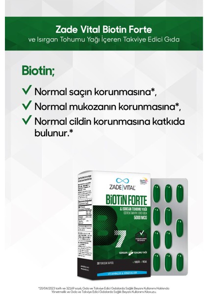 Biotin Forte 5000 Mg 30 Yumuşak Kapsül fiyatları