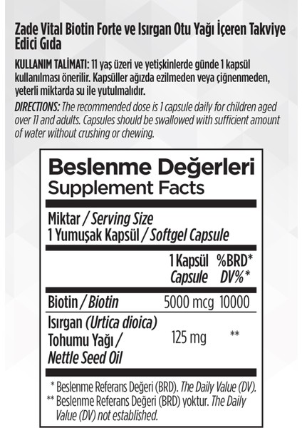 Biotin Forte 5000 Mg 30 Yumuşak Kapsül fırsatları