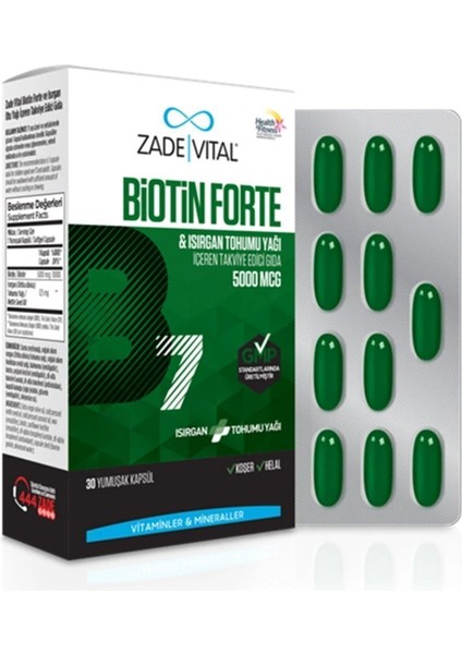 Biotin Forte 5000 Mg 30 Yumuşak Kapsül indirimleri