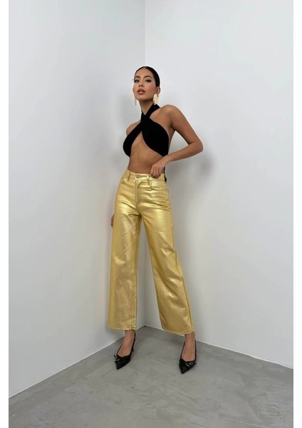 Metalik Yüksek Bel Pantolon fiyatları