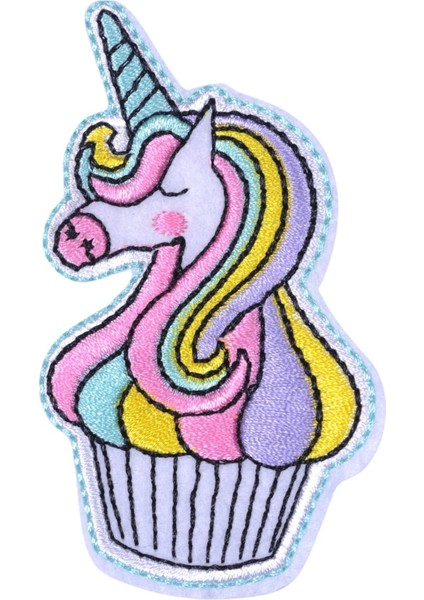 Aplike Ütü Ile Yapışan Unicorn Pembe Arma 5x4 cm