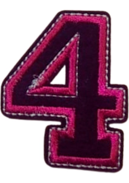 Aplike Ütü Ile Yapışan 4 Rakamı Arma 4x4 cm