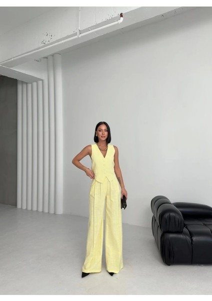 Keten Sirti Çapraz Geçi̇şli̇ Cepken Pantolon Takim fırsatları