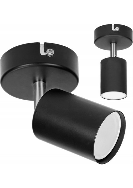 Modern1 Siyah Mutfak,salon,giyinme Odası,cafeler Için gün Işiğı Metal Spot(Ampul Dahil)