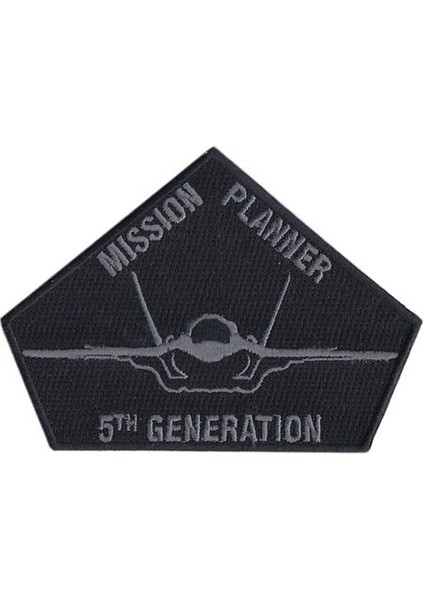 Aplike Ütü Ile Yapışan Mission Planner Siyah Arma 6 cm