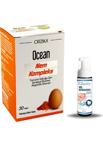 Orzax Ocean Nem Complex Takviye Edici Gıda 30 Tablet + Hediye Diş Beyazlatıcı Köpük