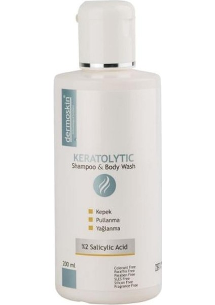 Keratolytic Shampoo And Body Wash 200ML Güçlü Kepek Için Saç ve Vücut Bakım Şampuanı