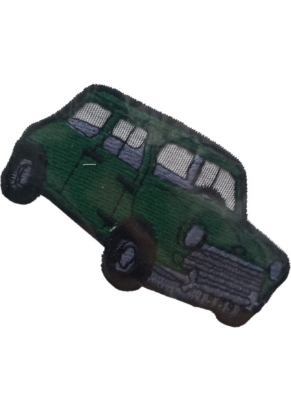 Aplike Ütü Ile Yapışan Araba Yeşil 1969 Arma 3x4 cm