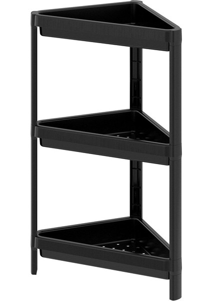 Üçgen 3 Katlı Raf Ünitesi - Mutfak - Banyo Depolama Rafı - Beyaz modelleri