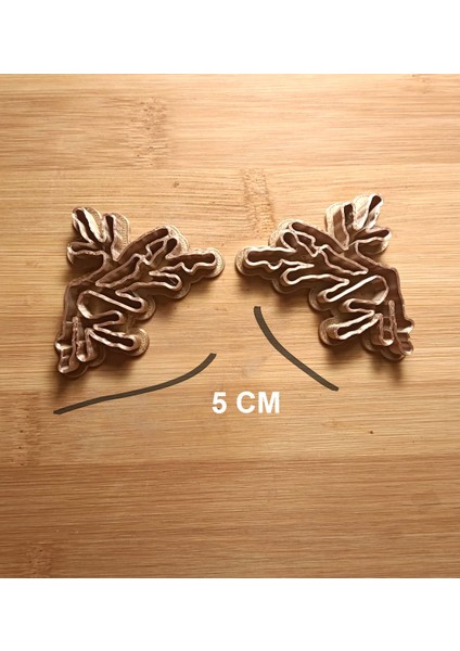 2 Li 5 cm Seramik & Polimer Kil Kalıp Küpe Kalıbı