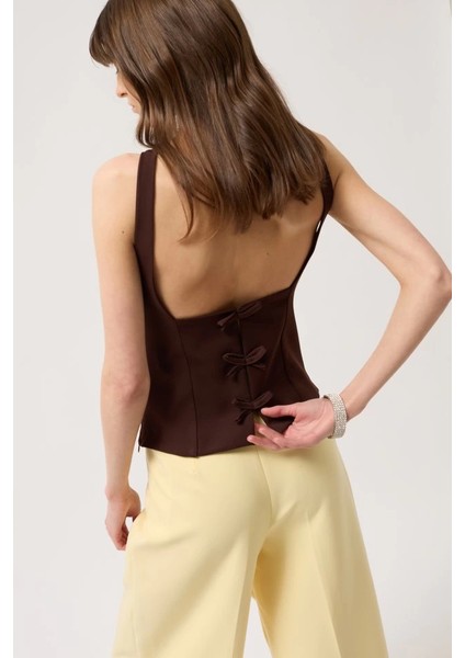 Sırt Kurdele Detay Bluz fırsatları