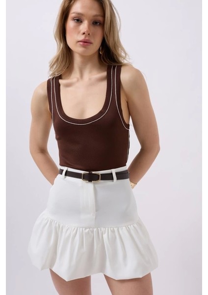 Büzgü Detay Mini Etek fırsatları