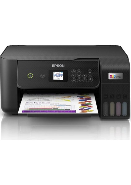 Ecotank Fotokopi + Tarayıcı + Wifi Direct + Tanklı Mürekkep Püskürtmeli L3260 Yazıcı