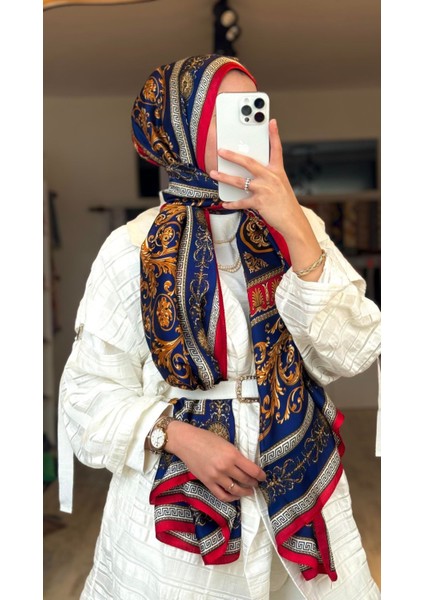 Vual Ipek Şal Lacivert Kırmızı fiyatları
