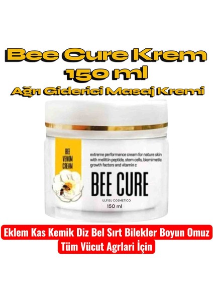 Bee Cure Ağrı Giderici Masaj Kremi 150 ml - Yeni Büyük Ambalajında Jelatin Korumalı