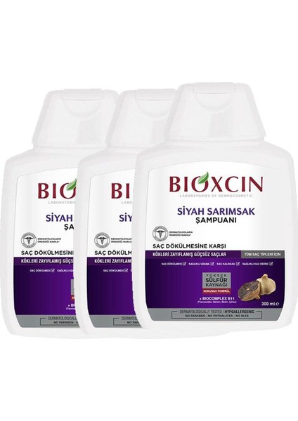 Siyah Sarımsaklı Şampuan 3X300ML