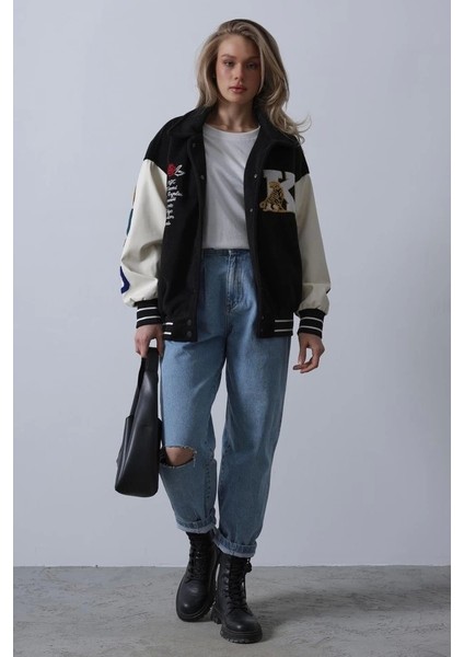 Kaşe Biker Ceket - Siyah fiyatları