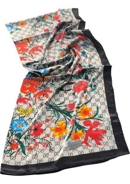 Vual Ipek Şal Çiçekli G Baskılı Siyah Krem fiyatları