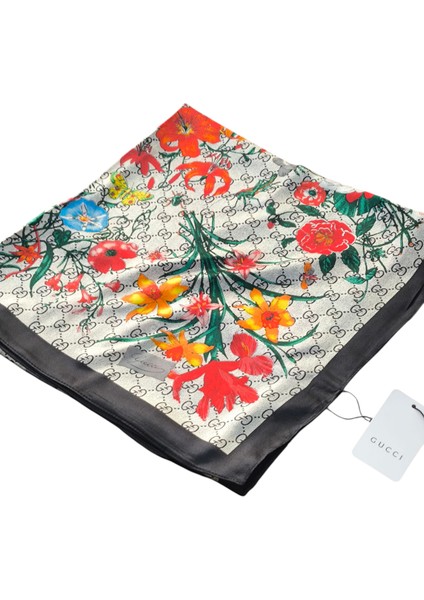 Vual Ipek Şal Çiçekli G Baskılı Siyah Krem fırsatları