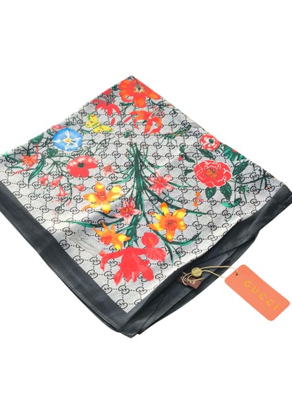 Vual Ipek Şal Çiçekli G Baskılı Siyah Gri fırsatları