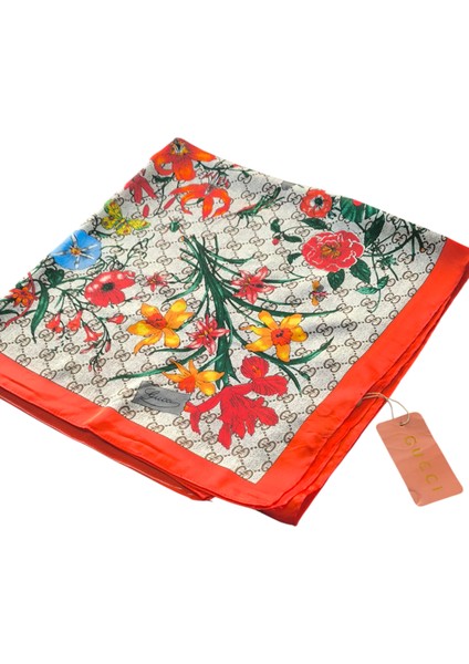 Vual Ipek Şal Çiçekli G Baskılı Nar Çiçeği Vizon fırsatları