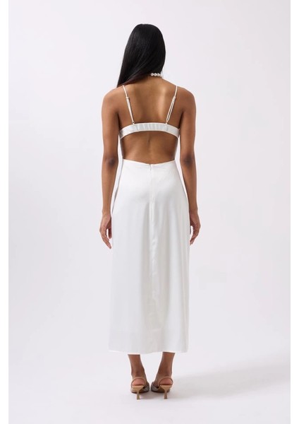 Saten Ince Asklı Elbise fırsatları