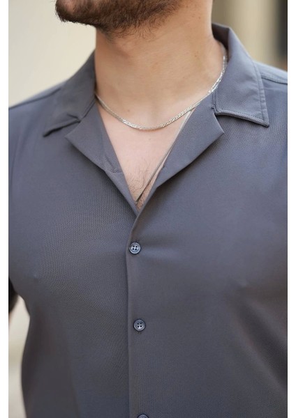 Erkek Apaj Yaka Kısa Kollu Gömlek modelleri