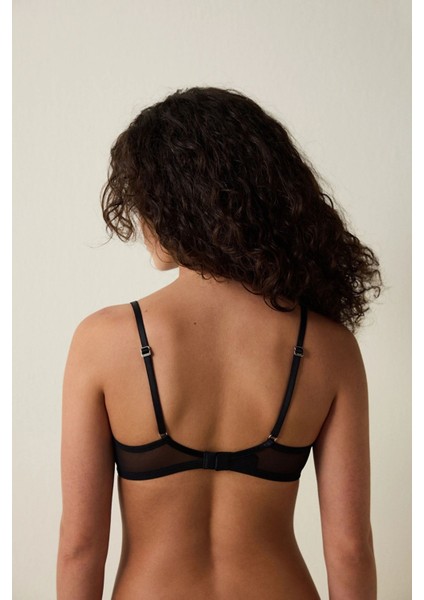 Siyah Balensiz Dolgusuz Tül Üçgen Sütyen fiyatları