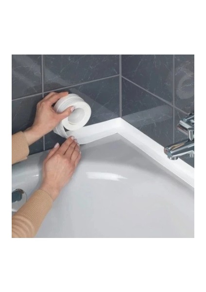 3.35M Banyo Küvet Mutfak Lavabo Beyaz Su Sızdırmaz Bant Su Geçirmez Kenar Bandı Sızdırmazlık Tamir fırsatları
