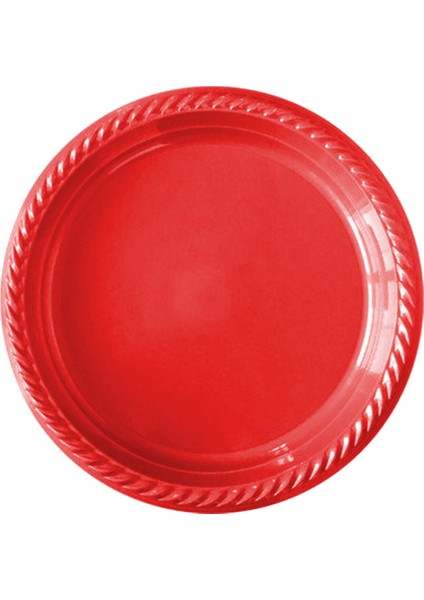 Tek Kullanımlık Plastik Tabak 22CM Siyah 24 Lü