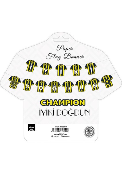 Iyi Ki Doğdun Harf Afiş -Champion Sarı Lacivert-