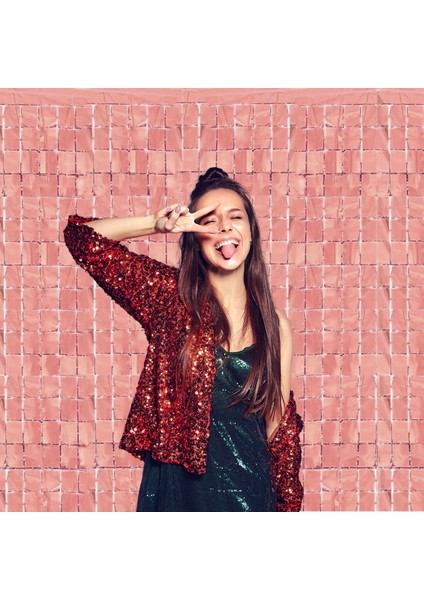 Metalize Pötikare Arka Fon 100X200CM Altın