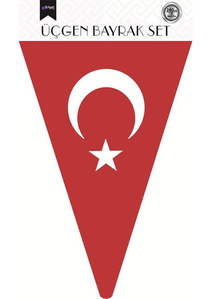 Üçgen Flama Süsleme Seti -Ay Yıldız-