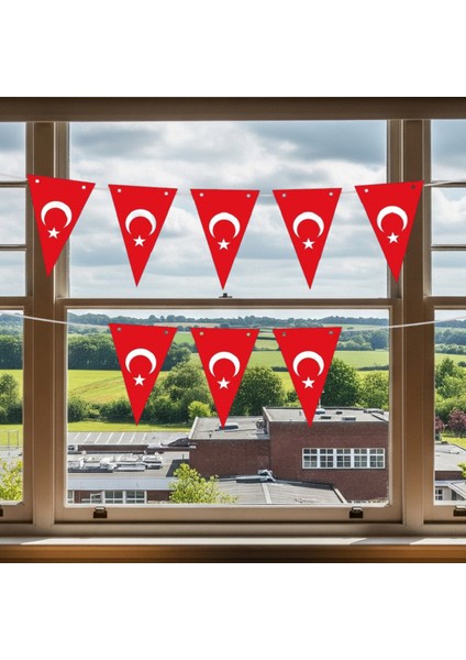 Üçgen Flama Süsleme Seti -Ay Yıldız- modelleri