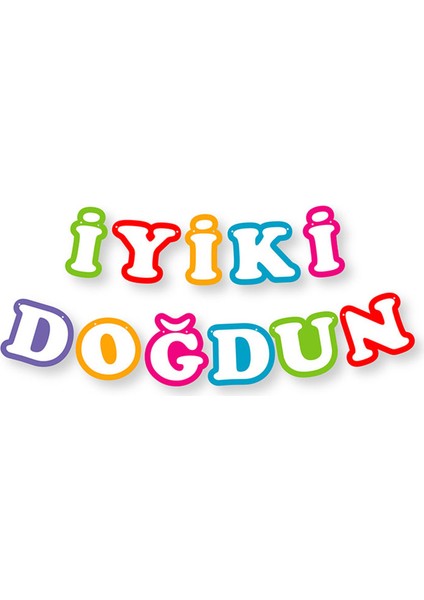 Iyi Ki Doğdun Harf Afiş Makaron Renkler fiyatları