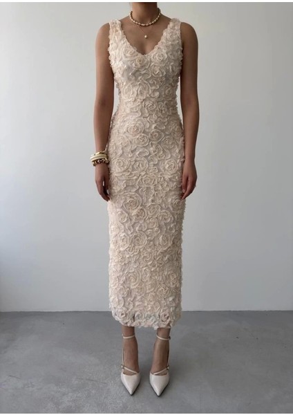 Kren Gül Detaylı Elbise fiyatları