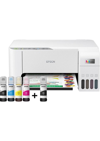 Ecotank Renkli Tanklı Yazıcı Baskı-Tarama- Kopya - (Usb, Wifi, Wi-Fi Direct) L3256 + Ori̇ji̇nal Epson Mürekkep indirimleri