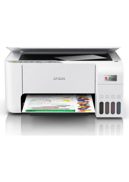 Ecotank Renkli Tanklı Yazıcı Baskı-Tarama- Kopya - (Usb, Wifi, Wi-Fi Direct) L3256 + Ori̇ji̇nal Epson Mürekkep