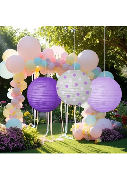 Kağıt Fener Seti 3lü Pembe 25CM