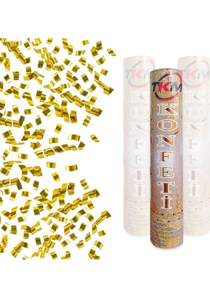 Konfeti 30 cm Metalize Altın 2 Adet