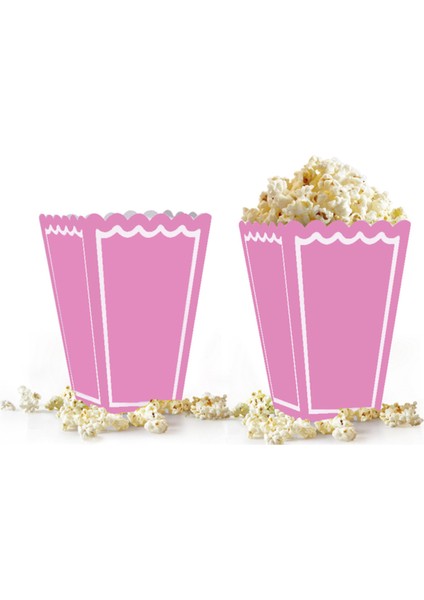 Popcorn Kutusu 8'li -Makaron Pembe-
