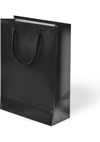 Siyah Karton Çanta 25X30X9CM 10 Adet