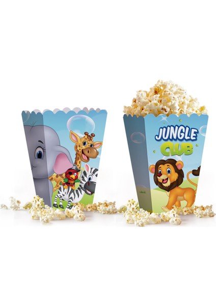 Popcorn Kutusu 8'li -Jungle Club-