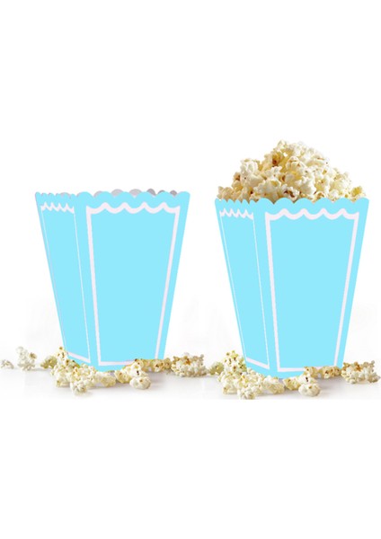Popcorn Kutusu 8'li -Makaron Mavi-