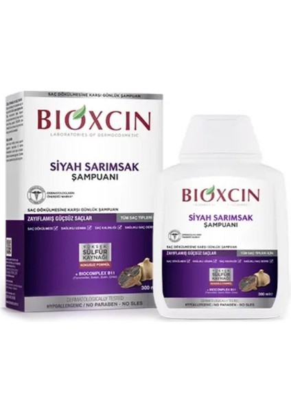 Siyah Sarımsaklı Saç Dökülmesine Karşı Şampuan 300 ml -VB810