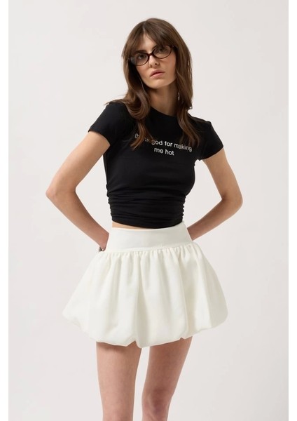 Balon Detay Mini Etek modelleri