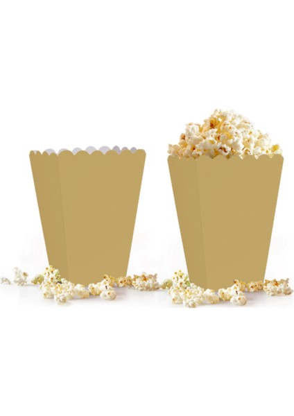 Popcorn Kutusu 8'li -Düz Altın-