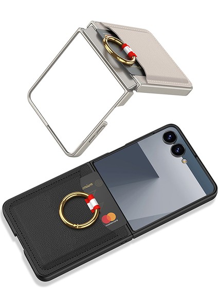 Samsung Galaxy Z Flip 7 Zore Kıpta Yüzüklü Kartlıklı Kapak modelleri