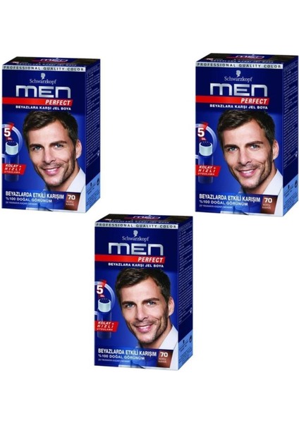 Men Boya Schwarzkopf Perfect 70 Numara 3 Adet